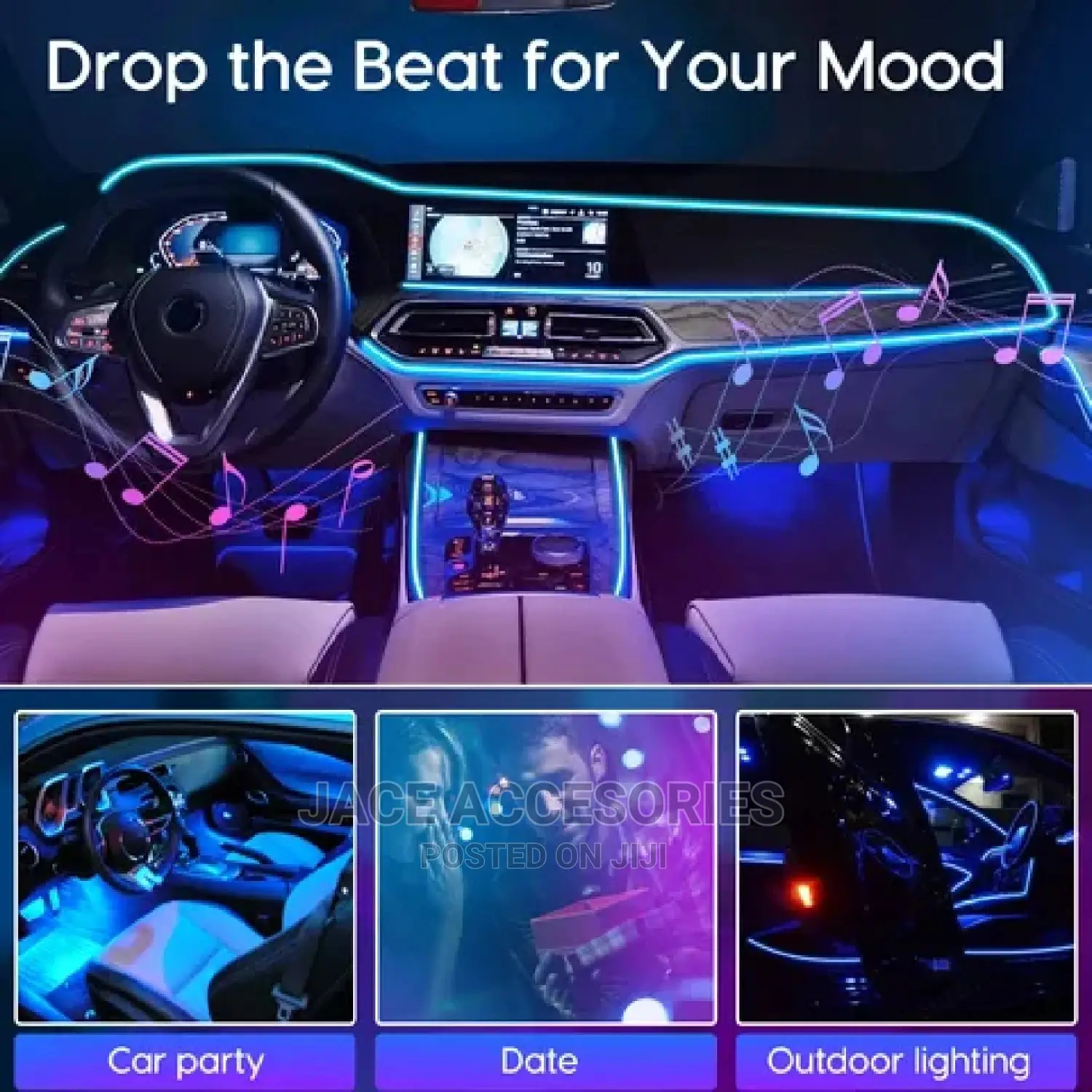 Car Interior Dashboard Ambience Lights