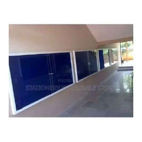 Noticeboards With Glass Sliding Door 6ftx4ft Heavy Duty
