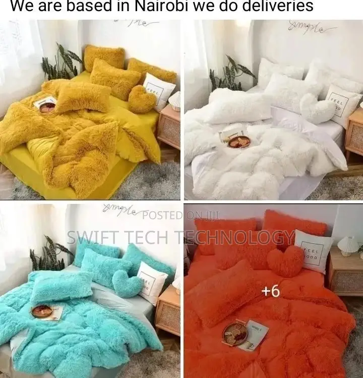 6pc Luxury Design Velvet Plus Fluffy Duvet