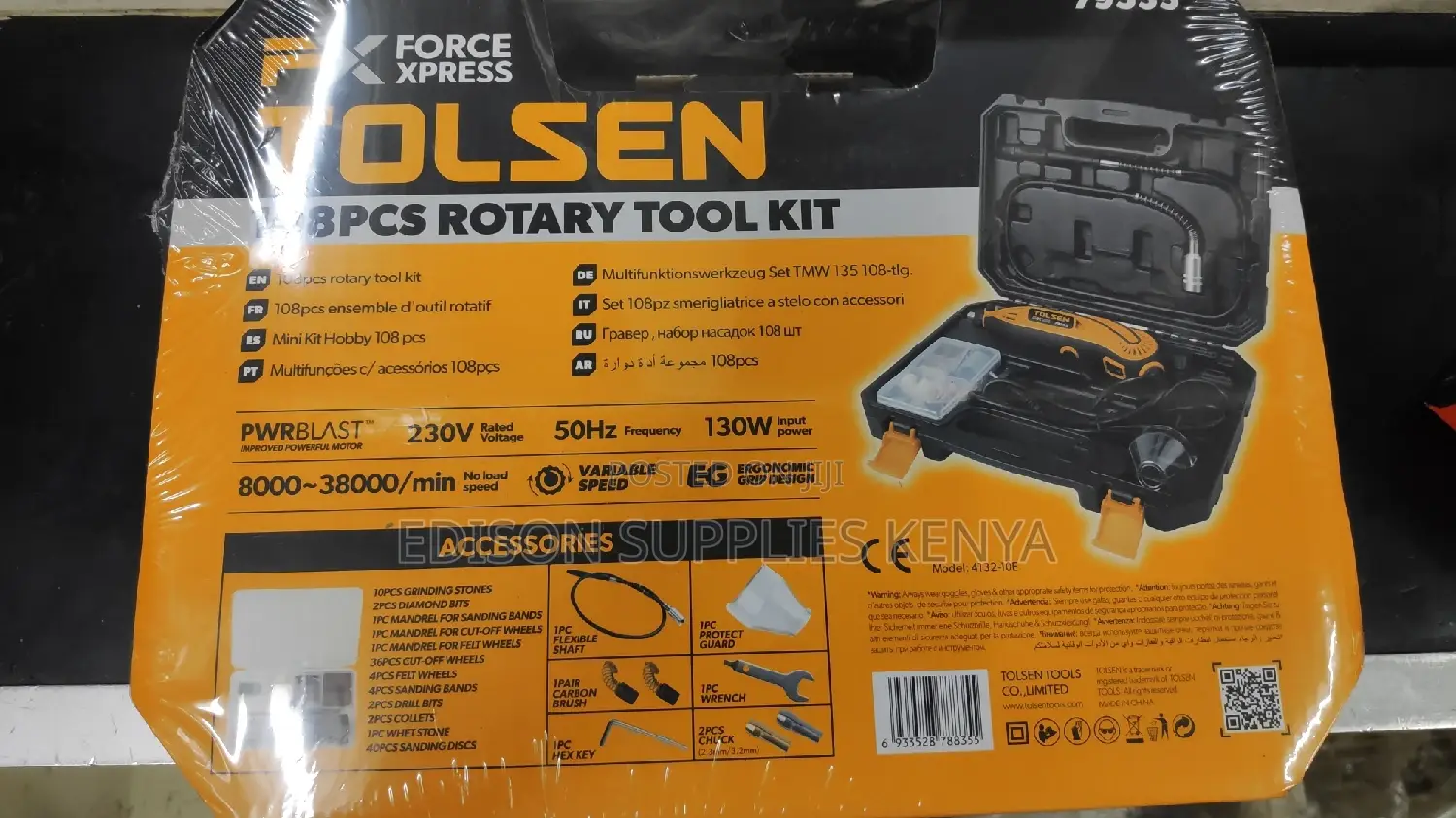 Mini Grinder Rotary Toolkit 108pcs Tolsen Mini Die Grinder
