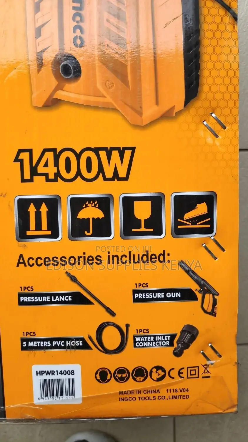 Car Wash Machine Ingco High Pressure Washer 1400W