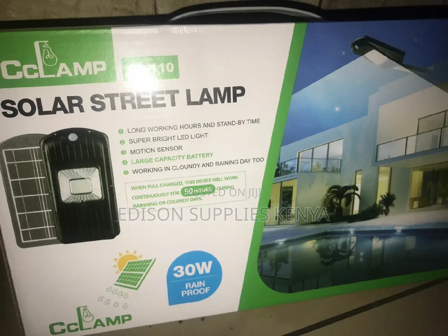 Solar Street Light 30W Cclamp With Motion Sensor
