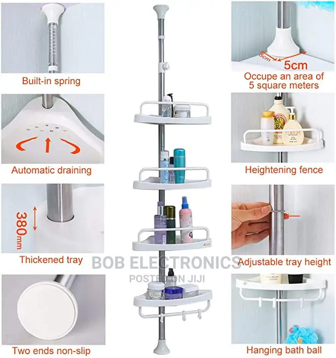 Extendable Bathroom Corner Rack