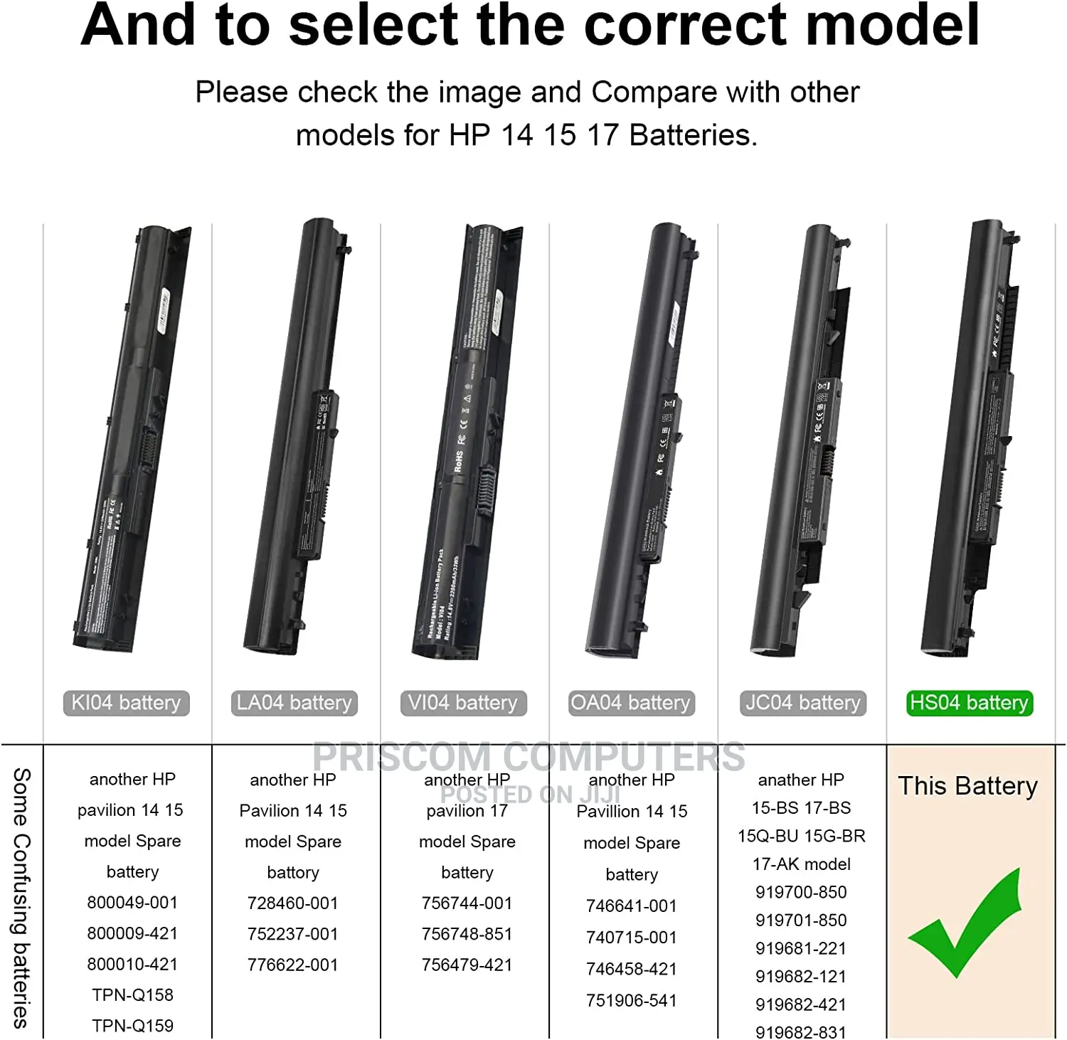 HS04 Notebook 14 14G 15 HP 807956-001 807957-001 807611-421