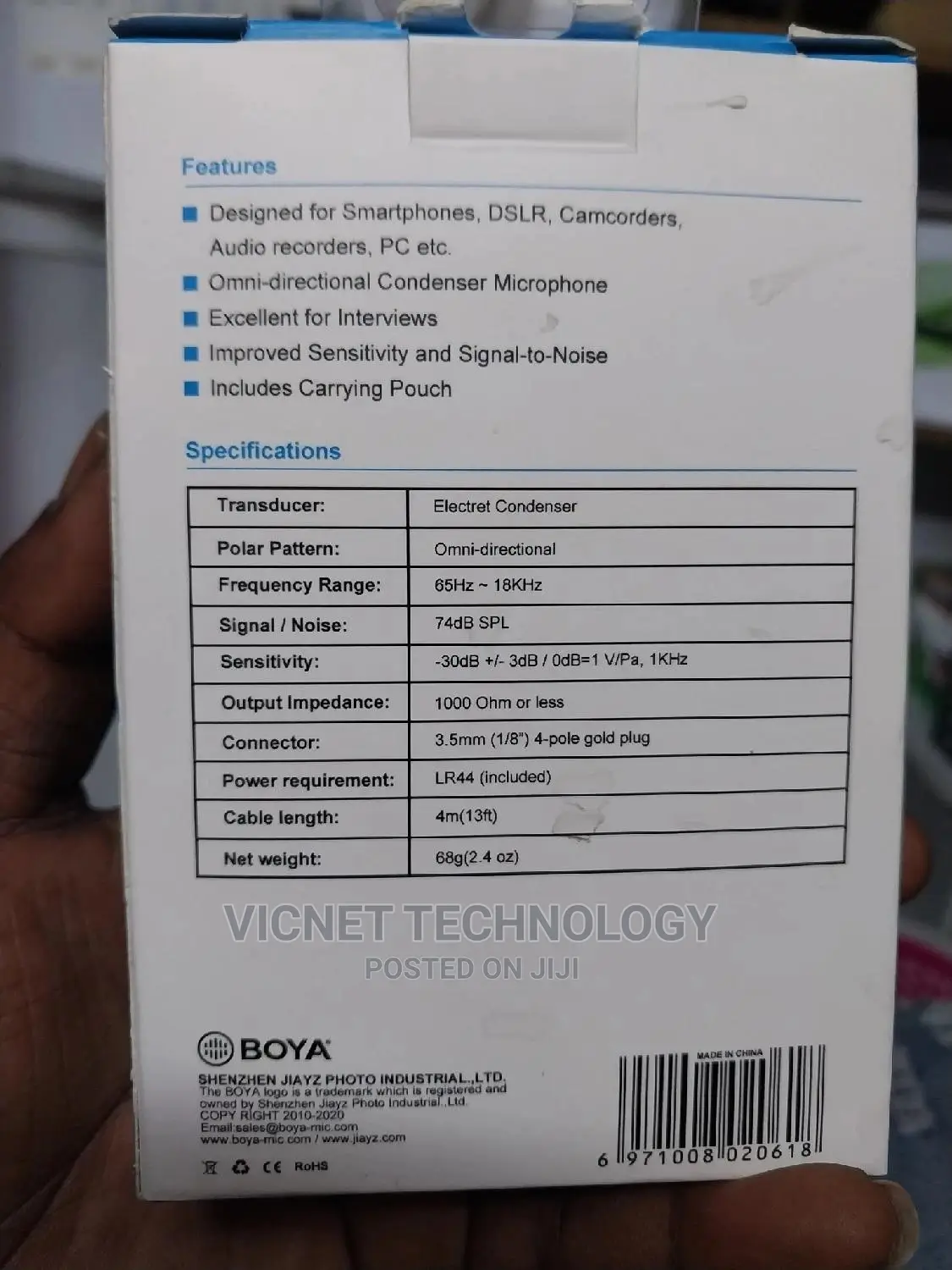 Boya By-M1dm Dual Omni Directional Lavalier Mic