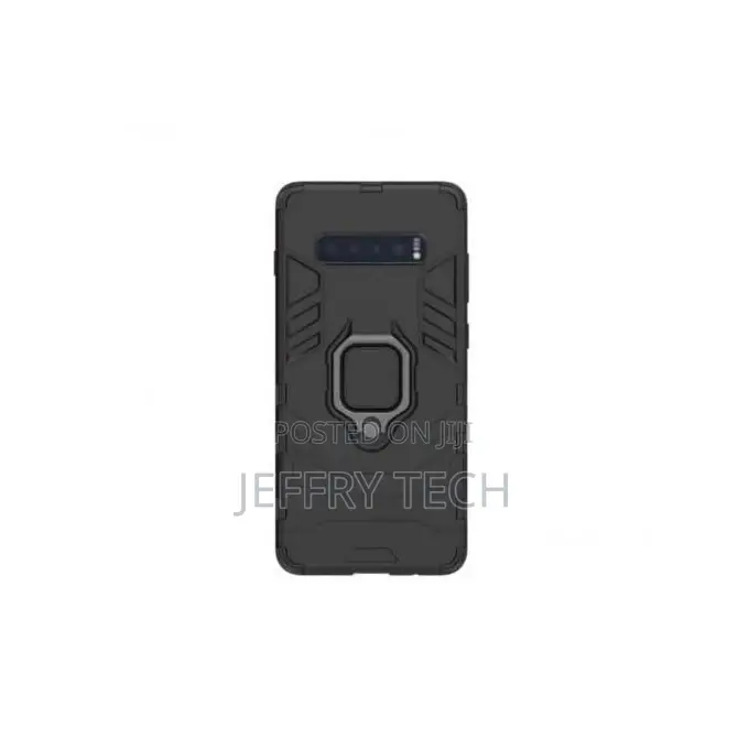 Ring Cover Phone Case for Samsung Galaxy S10 Black