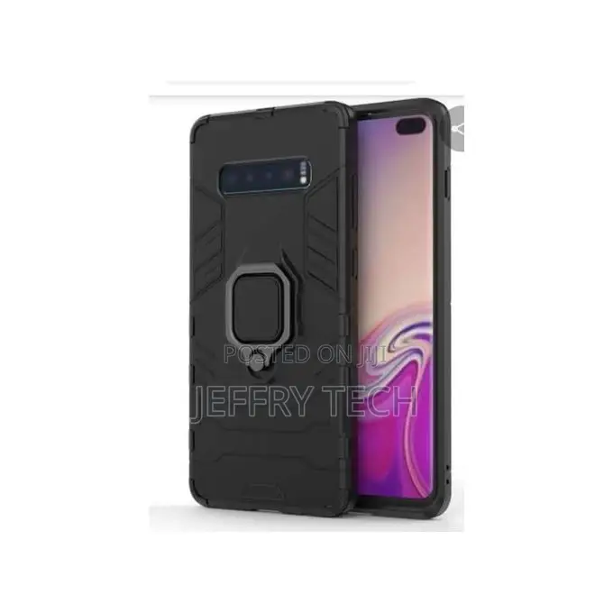 Ring Cover Phone Case for Samsung Galaxy S10 Black