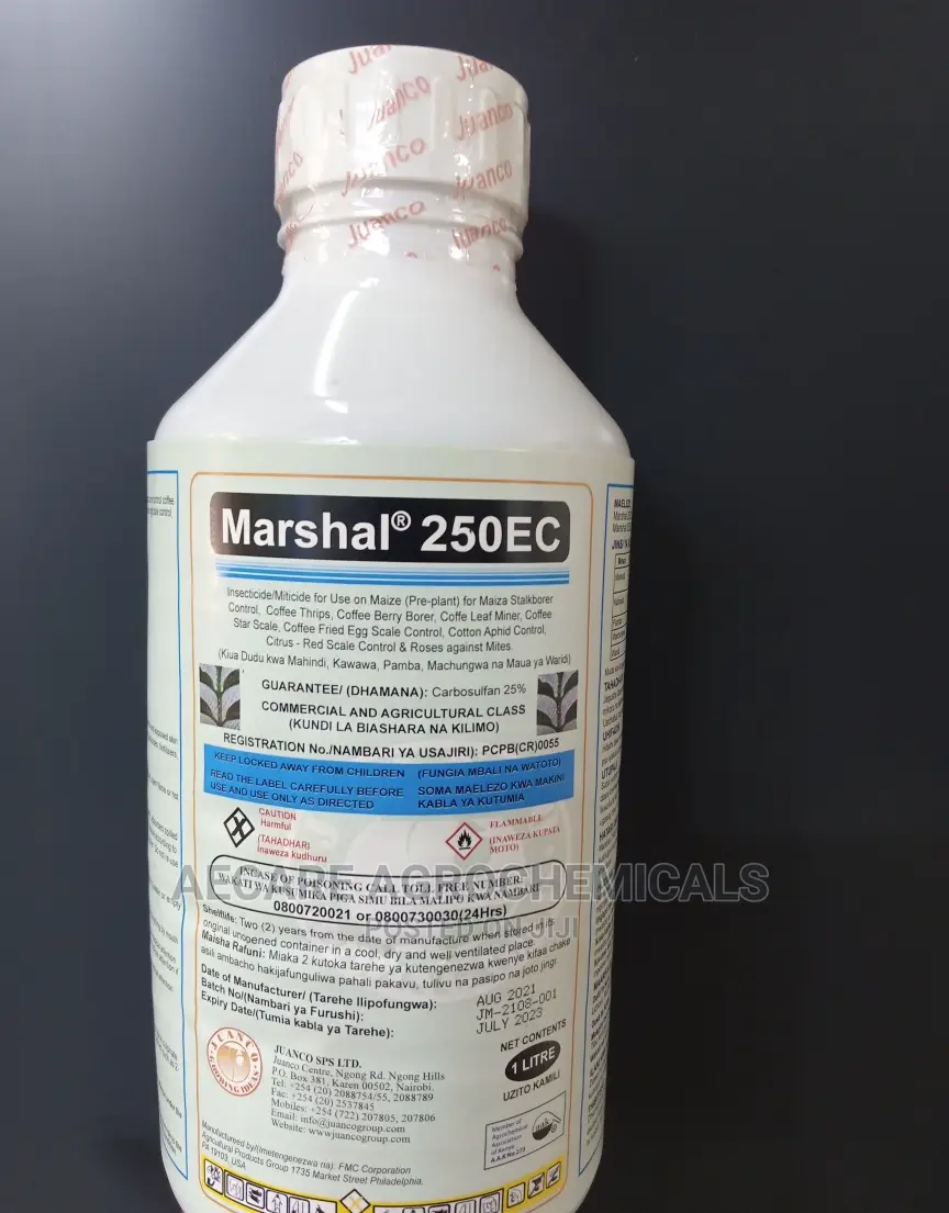 Marshal 250ec Insecticide 1 Litre