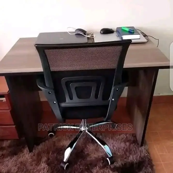 1.2 Mtrs Office Desk Drawer Less Plus Office Mesh Chair