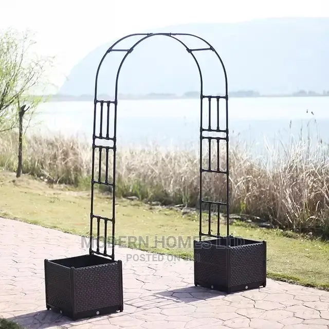 Elegant Steel Arch Flower Frame Design Garden