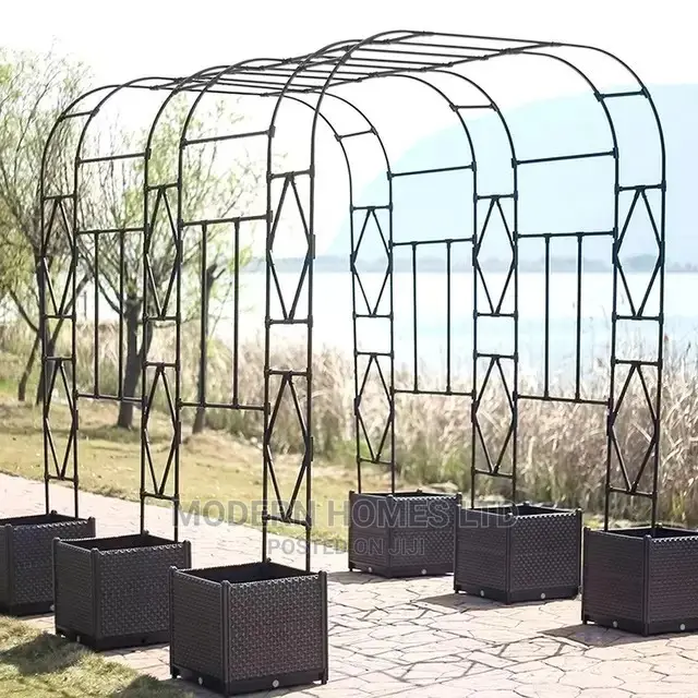 Elegant Steel Arch Flower Frame Design Garden