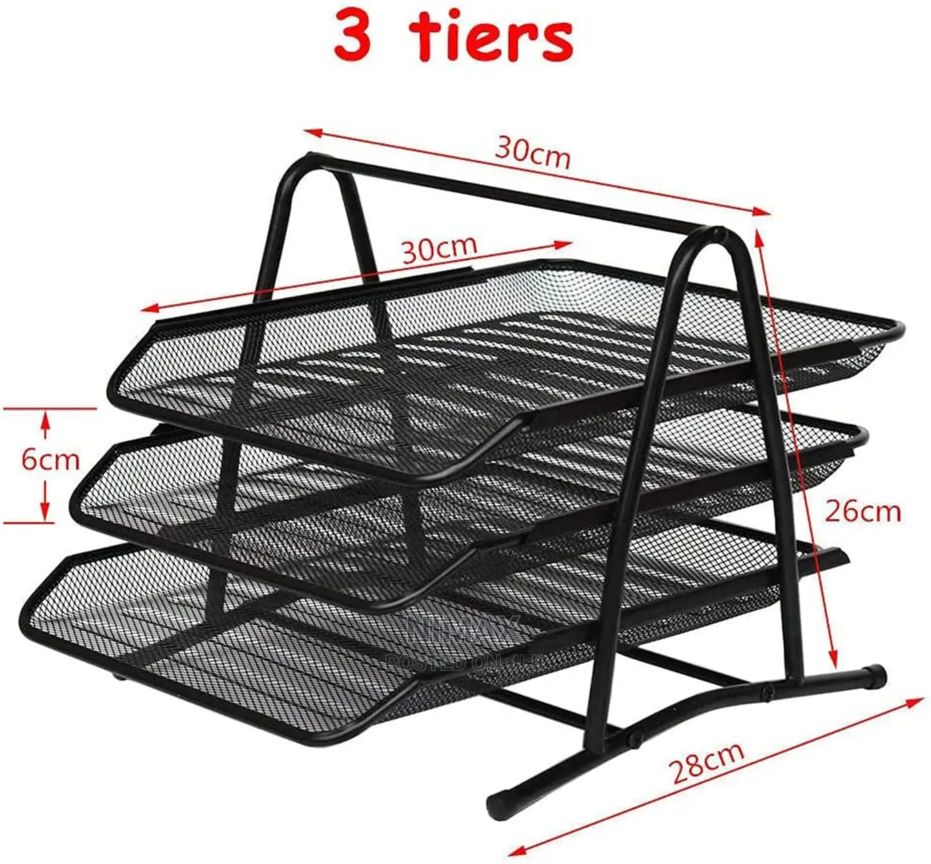 Metal Mesh Tray Office Desk Organizer