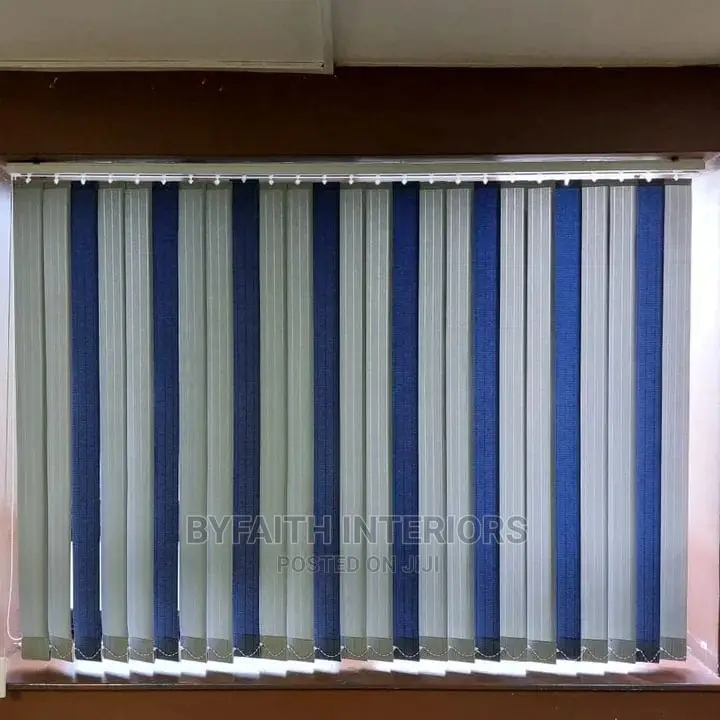 Blue Office Curtains