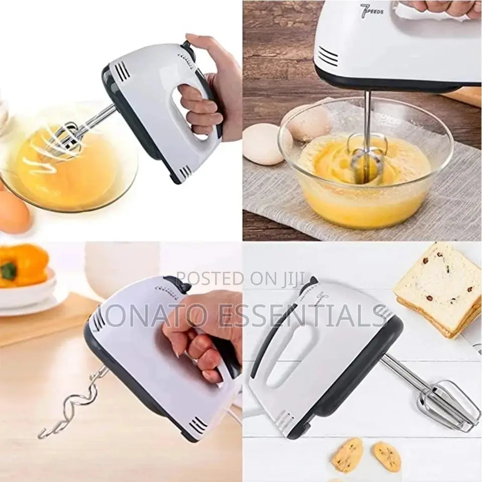 7 Speed Electric Hand Mixer, Egg Beater, Spiral Whisk