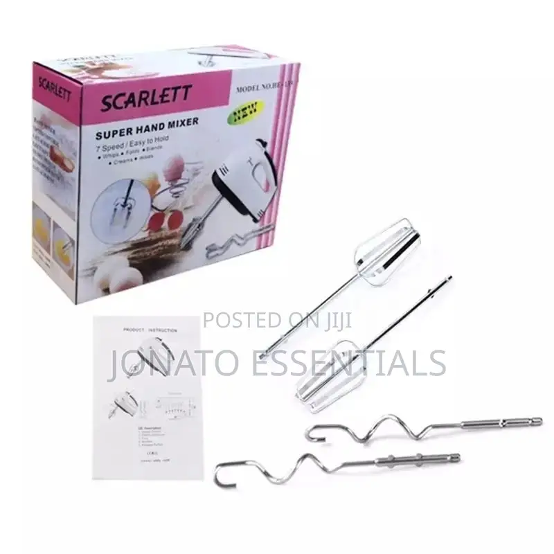 7 Speed Electric Hand Mixer, Egg Beater, Spiral Whisk