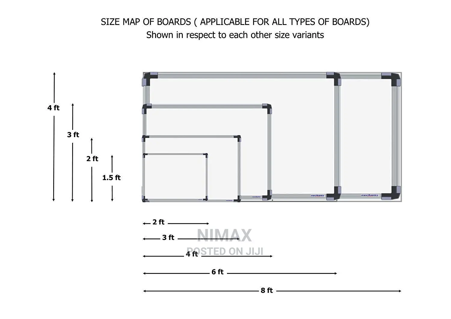 Whiteboards With Aluminium Frame, 6*4 Feet , White