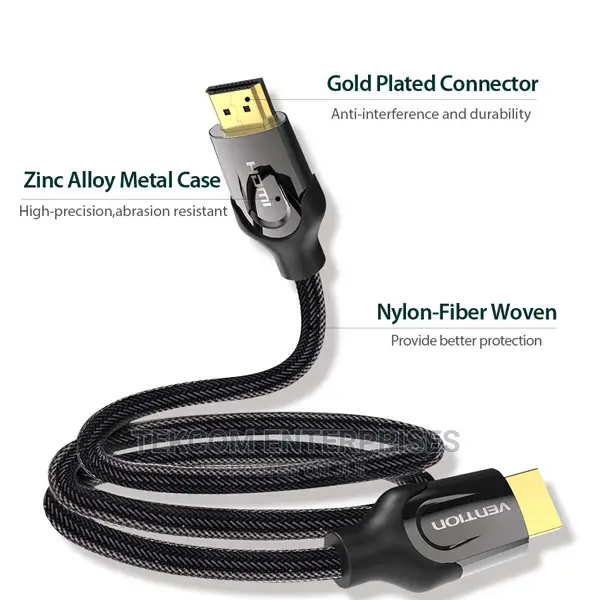 Vention Nylon Braided Hdmi Cable 3m