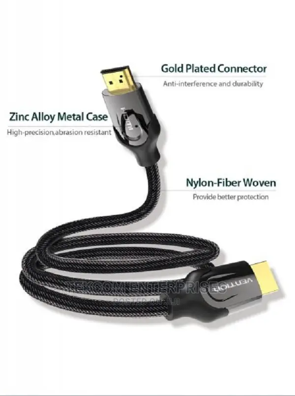 Vention Nylon Braided Hdmi Cable 15m