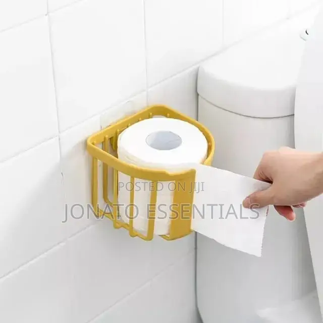 Wall Mounted Tissue Holder, Selfadhesive Toilet Paper Holder