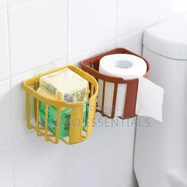 Wall Mounted Tissue Holder, Selfadhesive Toilet Paper Holder