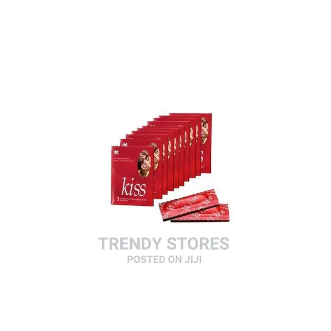 Kiss Ultra Thin Lubricating Ribbed Condoms - 3pac