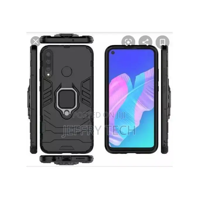 Ring Cover Phone Case for Huawei Y6p 2020 Black