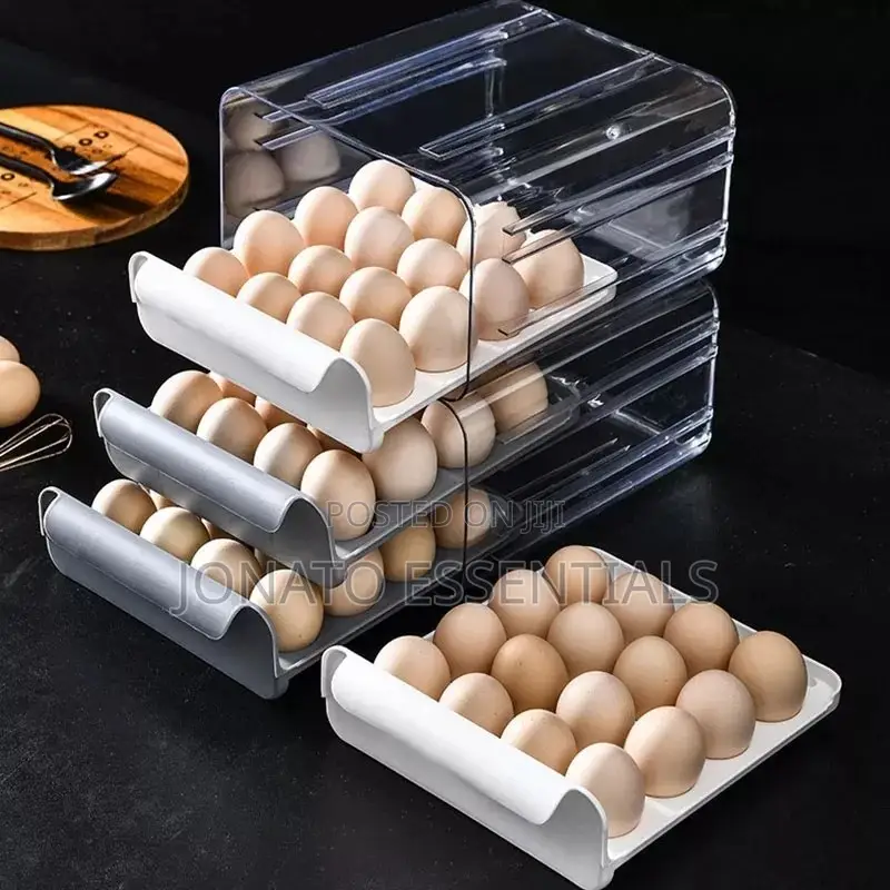 32pcs Egg Drawer Tray, Fridge Organizer, Egg Storage Box