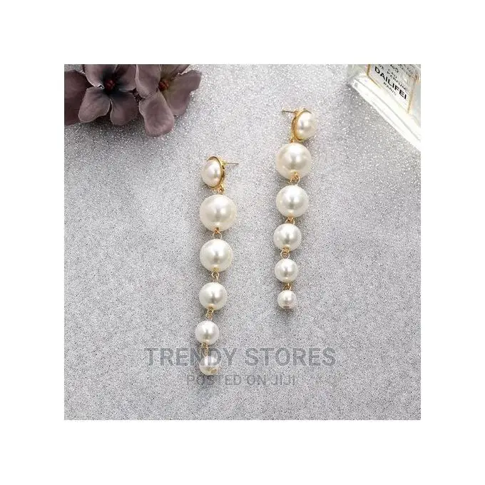 Simulated-pearl Drop Earrings