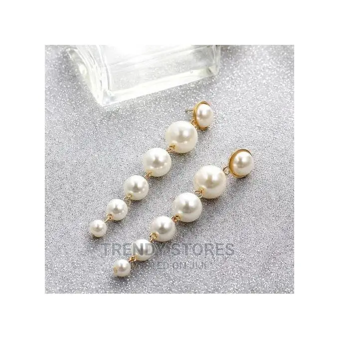 Simulated-pearl Drop Earrings