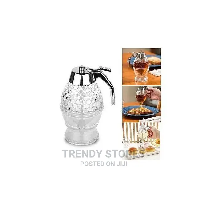 Acrylic Storage Pot Honey Dispenser With Drip Bottle