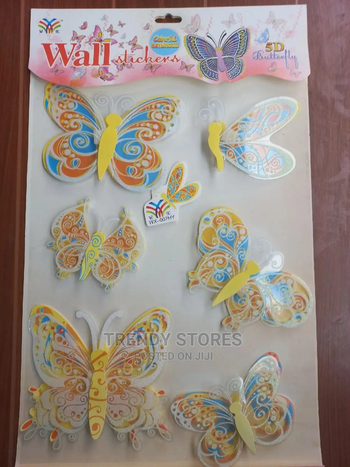 5d Butterfly Colourful Luminous Wall Sticker