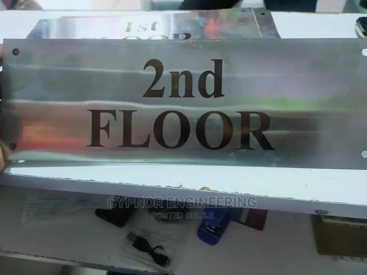 Laser Engraving on Stainless Steel Door Signage, Labels