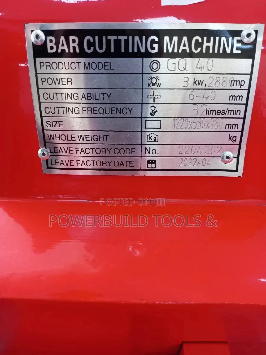 Hisaki Bar Cutter Machine (Gq-40)