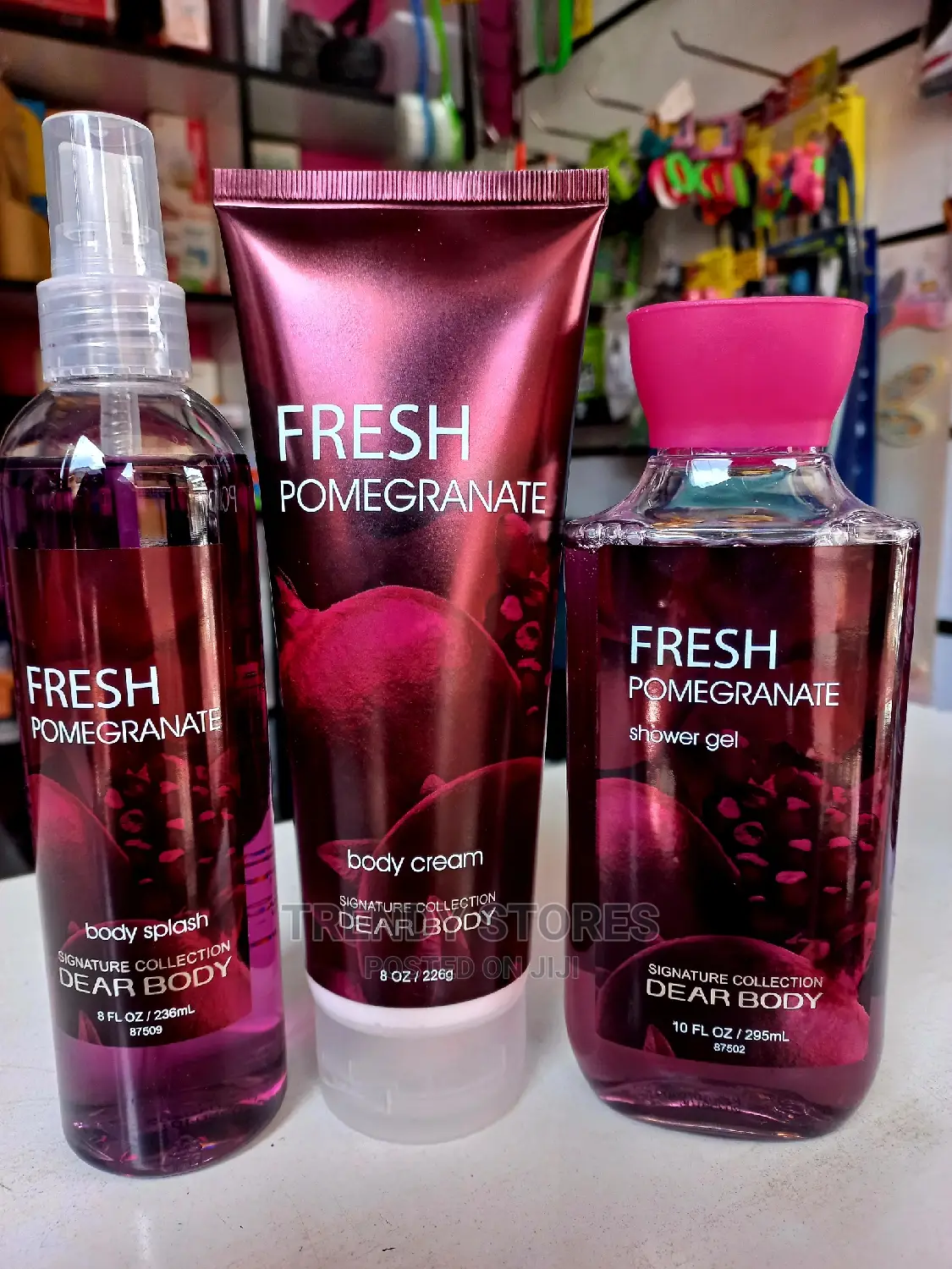 Fresh Pomegranate- Body Lotion, Cream Shower Gel