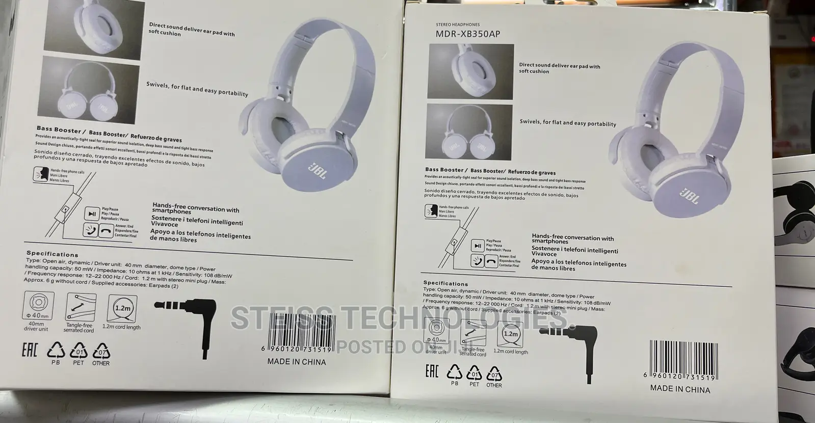 Jbl Wired Headphones XB 350AP