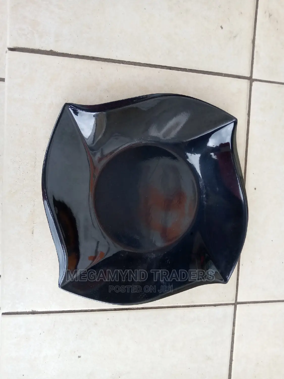 12pc Melamine Plates/Melamine Black Plates/Black Plates