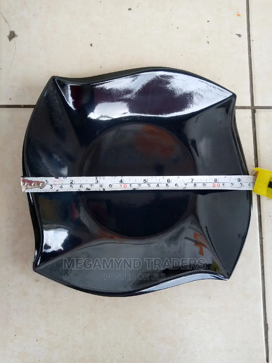 12pc Melamine Plates/Melamine Black Plates/Black Plates