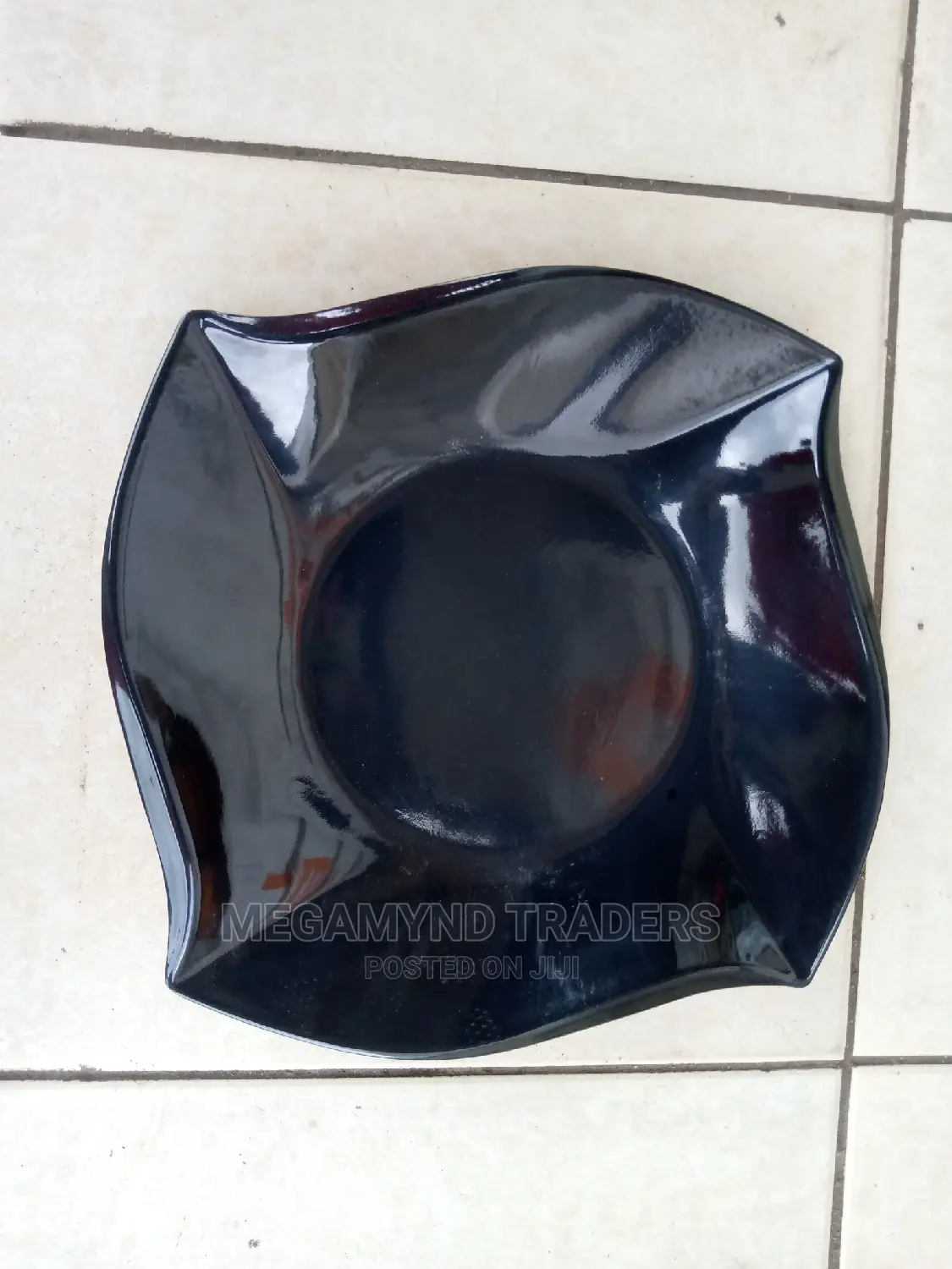 12pc Melamine Plates/Melamine Black Plates/Black Plates