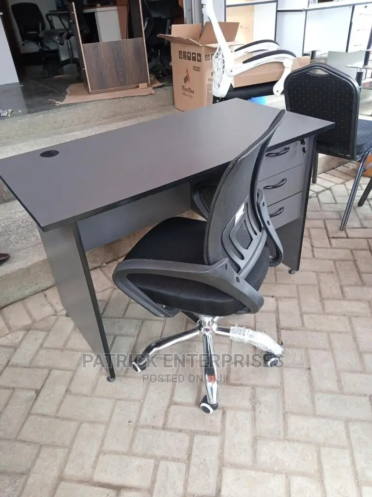 1.2 Mtrs Office Desk Plus Low Back Recliner Mesh Chair