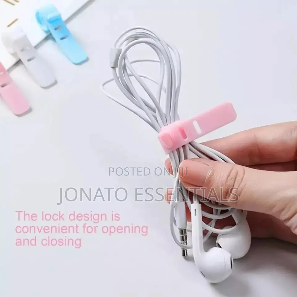 10pcs Reusable Silicone Cable Ties, Cord Organizers, Wire Straps