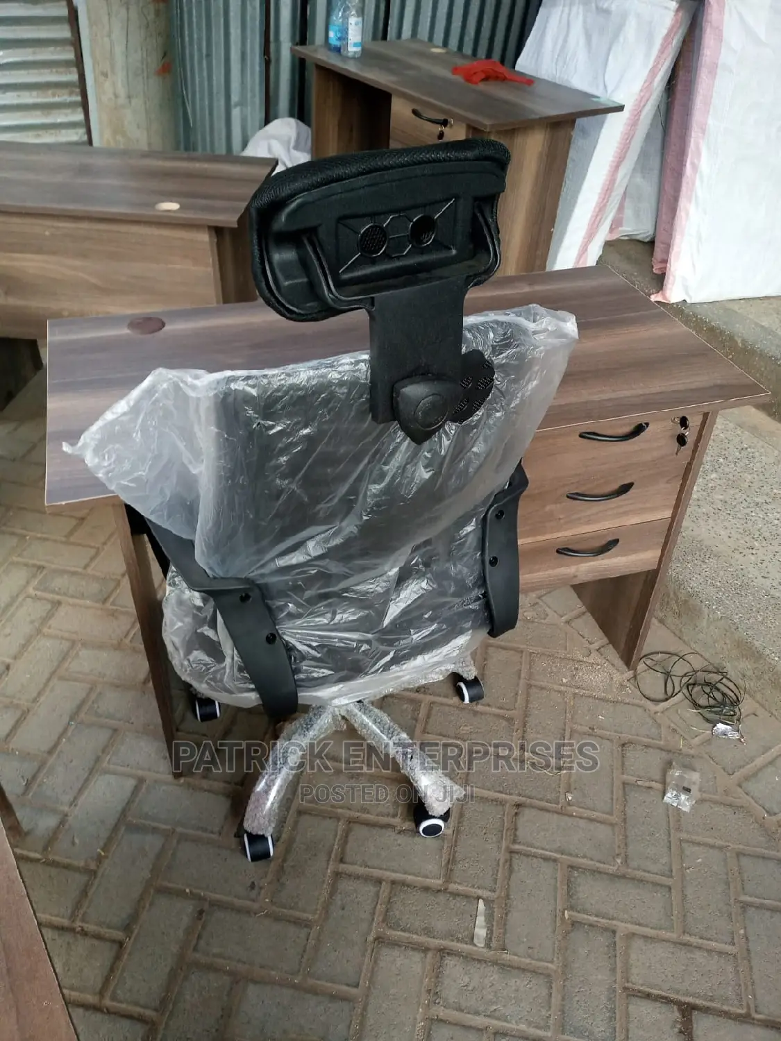 1.2 Mtrs Office Desk Plus High Back Recliner Swivel Chair