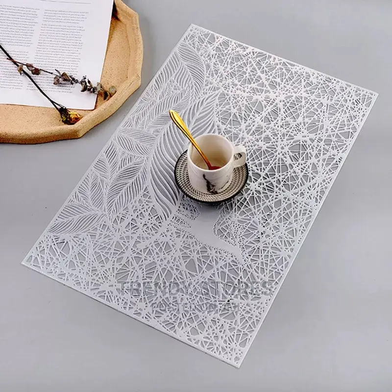 6pcs Pvc Non-woven Table Mats