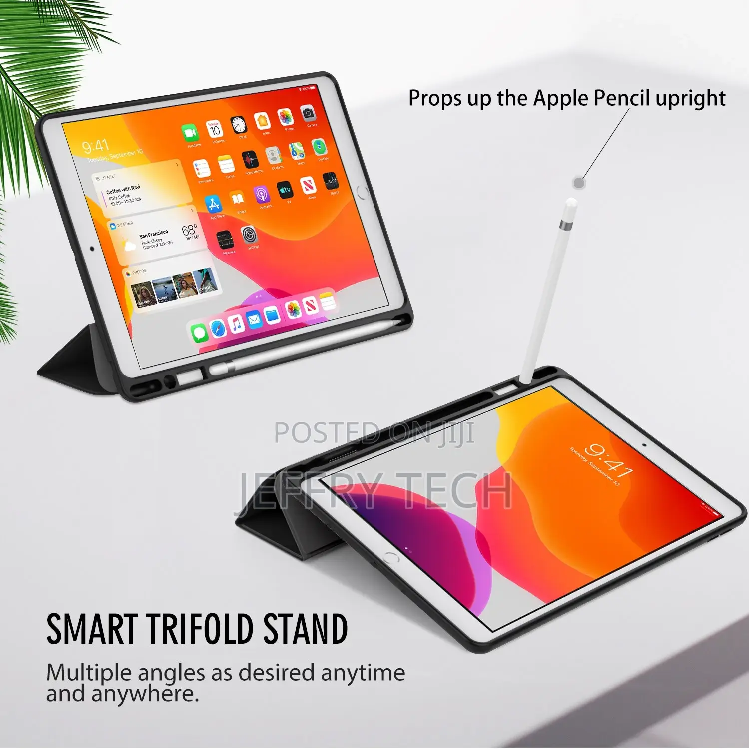 Case for 2019 New iPad 10.2" With Apple Pencil Holder,Slim L