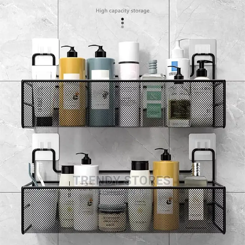 Wall-Mounted Bathroom Shelf Shower Shampoo Rack