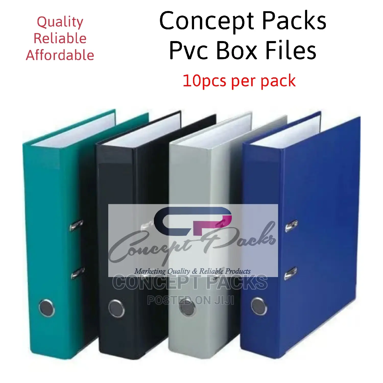 Assorted PVC Coloured Box Files - 10pcs Per Pack X 350= 3500