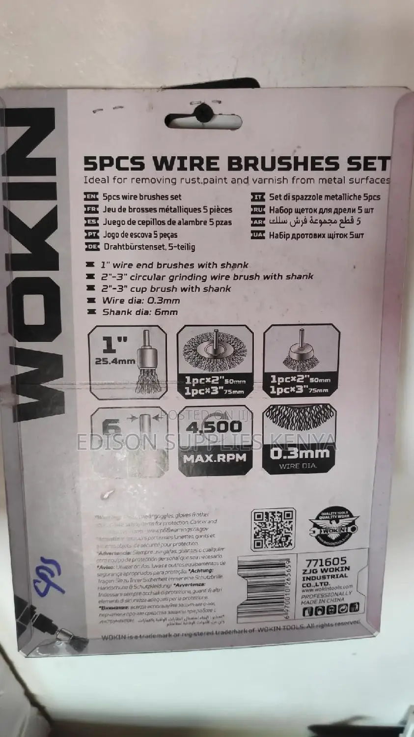 Wire Brushes Set 5pcs Wokin Drill Wire Brush for Metals Rust