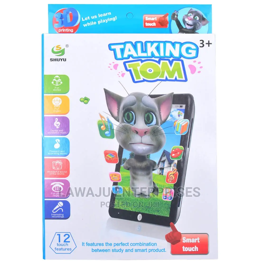 Talking Tom Learning While Playing Game