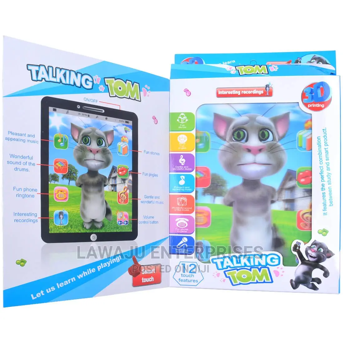 Talking Tom Learning While Playing Game