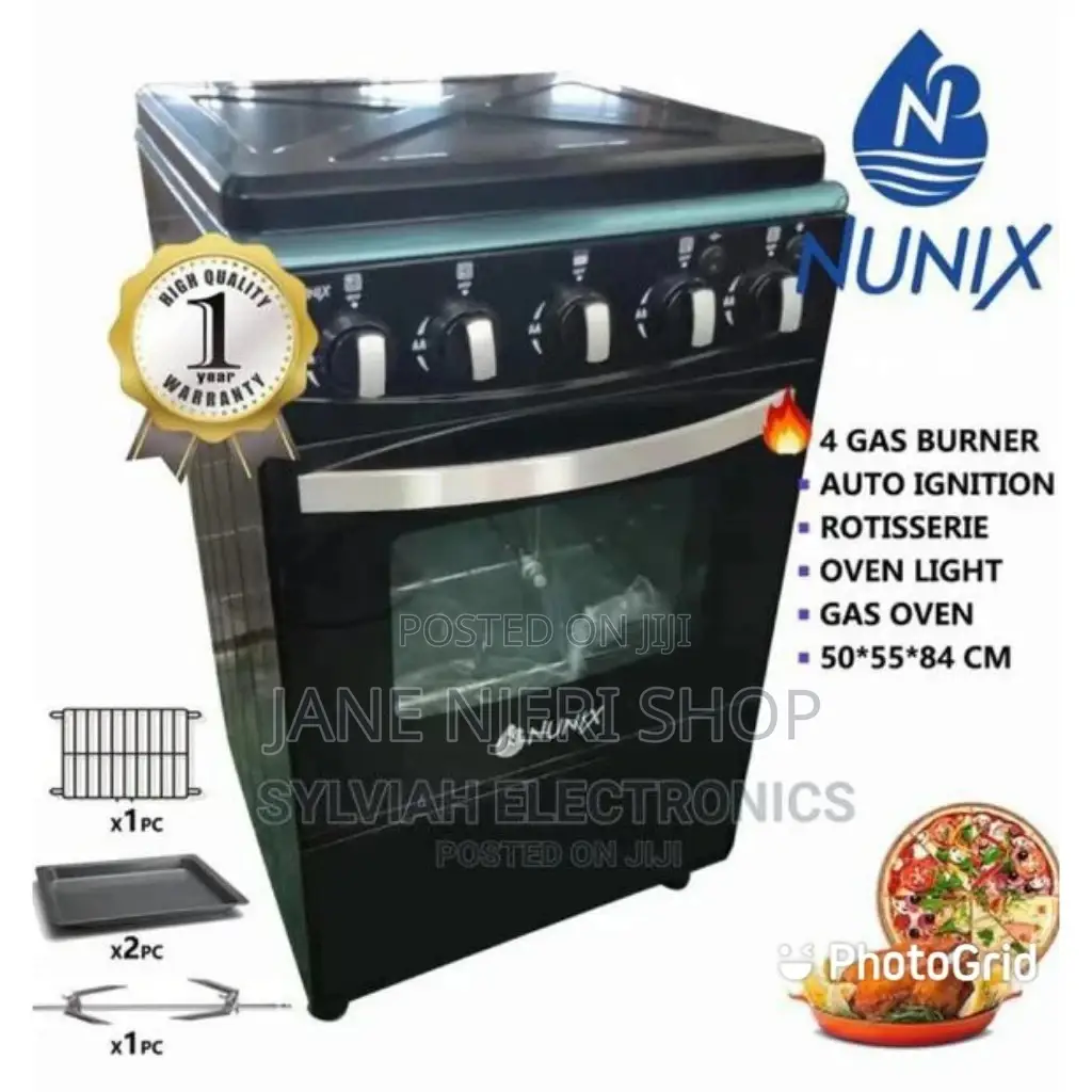 Nunix Cooker 4 Gas Burner Standing