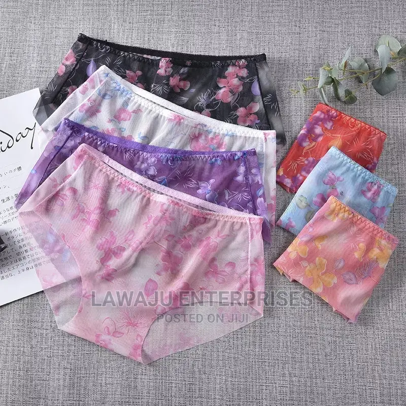 3pcs Women Transparent Thin Mesh Panties